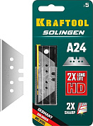 Лезвие для ножа трапециевидное (5шт.), тип А24 "SOLINGEN" (09625-S5_z02) KRAFTOOL