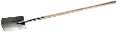 Лопата штыковая прямоугольная из нерж. стали, дерев. черенок "Профессионал" (4-39415) ЗУБР