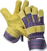 Перчатки рабочие комбинированные кожаные из спилка с тиснением, XL (1131-XL) STAYER