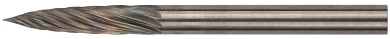 Шарошка карбидная, штифт 3мм (мини), цилиндрическая с острым наконечником (F_36584) FIT