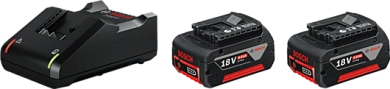 Аккумулятор 18В 2шт 4.0 А/ч Li-ion GBA 18V + ЗУ GAL 18V-40 (1 600 A01 9S0) BOSCH