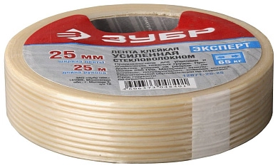 Лента клеящая однонаправленная армированная 25мм/50м "Эксперт" (12071-25-50) ЗУБР