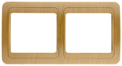 Панель "ГАММА" накладная, горизонтальная, цвет ольха, 2 гнезда (SV-54146-A) СВЕТОЗАР