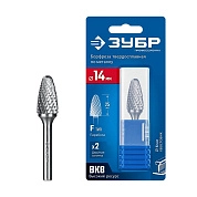 Бофр-фреза твердоспл. 14х25мм тип F парабола с закругл. углом, R3.5мм, хв. 6мм (28805-14-25) ЗУБР