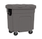 Контейнер пластмассовый хозяйственный для мусора 1100л на колесах фото3