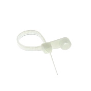 Хомут нейлоновый с отверстием для крепления кабеля 3,6х100 белый (100шт)plc-c-o-3.6x100 EKF PROxima