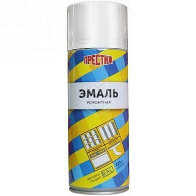 Эмаль/аэрозоль ремонтная акриловая RAL-9003 "Престиж" сигнальный БЕЛЫЙ 425 мл