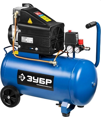 Компрессор воздушный безмасляный, 230 л/мин, 50 л, 2500 Вт, (ЗКП-230-50-2.5) ЗУБР