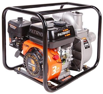 Мотопомпа MP3060S (5,15 кВт 1000 л/мин 3 бар всасыв./подъма 8-30м Ø фракц. 5мм) PATRIOT / IMPERIAL