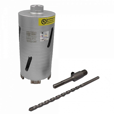 Коронка алмазная сегментная (подрозетник) 82х150мм, SDS-plus/М16 (сухое сверл.)(HD382) HILBERG LASER