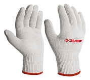Перчатки ОПТИМА, S-M, х/б перчатки без покрытия, 10 класс (11445-M) ЗУБР