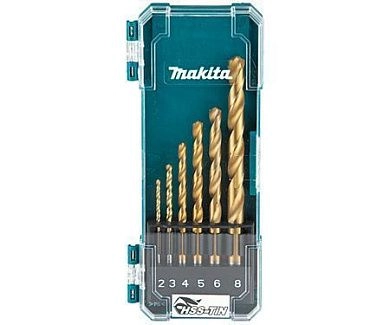 Набор сверл по металлу 2.0-8.0 мм, HSS-TiN, 6шт. Economy (D-72833) MAKITA