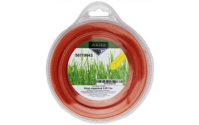 Леска (косильная струна) квадрат Ø 2,65 мм / 15м AKITA