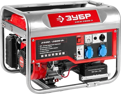 Генератор бензиновый с электростартером ЗЭСБ-2800-Э, 2800Вт ЗУБР