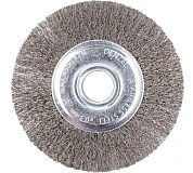 Щетка дисковая, витая нержавеющ. пров. 0,3мм, 125х22.2мм (746563) DENZEL