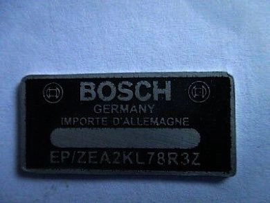 Этикетка 1 601 11A 3H3 BOSCH