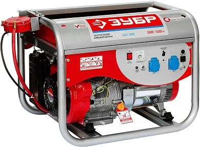Генератор гибридный (бензин / газ) ЗЭСГ-5500, 5500Вт ЗУБР