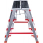 Лестница-стремянка алюм. индустр. двухстор. с рифл.ступ. NV5120 (4 ступ. 88/244см 5 кг) Новая высота фото2