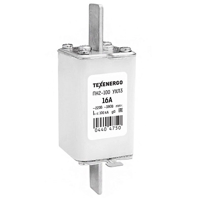 Плавкая вставка ПН-2 100/16А (380В 16А) te00440475 TEXENERGO
