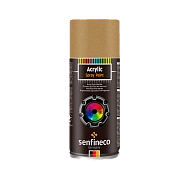 Краска аэрозольная акриловая золото 18К 400 мл. (4188) SENFINECO