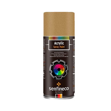 Краска аэрозольная акриловая золото 18К 400 мл. (4188) SENFINECO