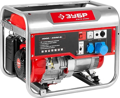 Генератор бензиновый ЗЭСБ-4500, 4500Вт ЗУБР