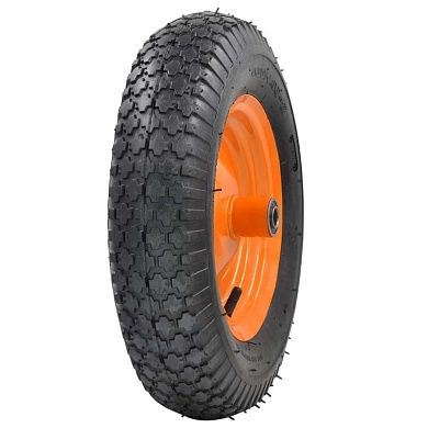 Колесо полиуретановое (PU) для тачки 4.00-8 (16х100) BRADO