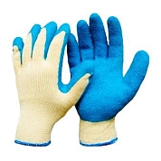 Перчатки стекольщика Торро х/б с латексным рифленым покрытием р.10.5 от мин. рисков