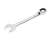 Ключ комбинированный с трещ., реверсивный, 27х27мм, хром.покр. (132570) HORTZ
