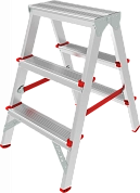 Лестница-стремянка алюм. двухсторон. проф. NV3120 (2х3 ступ. 66см, 3.6кг) Новая высота