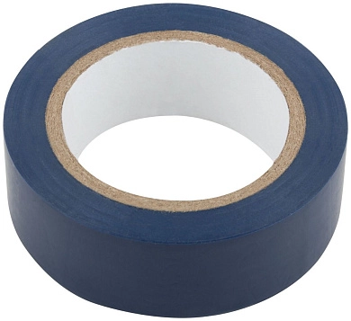 Изолента ПВХ, 19мм/10м, синяя, самозатухающая (F_11001) FIT