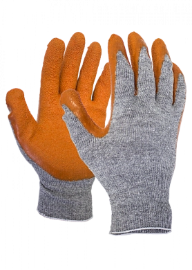 Перчатки трикотажные х/б 15 класс (5 нитей, 270 текс) с текстурированным акриловым покрытие