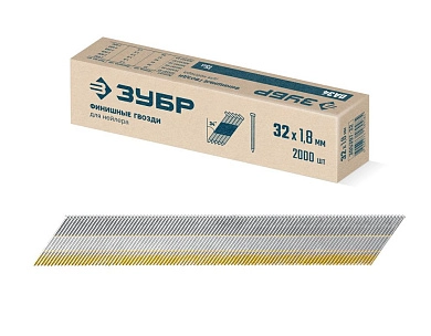 Гвозди монтажные по бетону оцинкованные DA34 32х1.8мм, калибр 15GA, 2000 шт (305397-32) ЗУБР