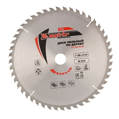 Диск пильный 300х32х48T по дереву (73269) MATRIX