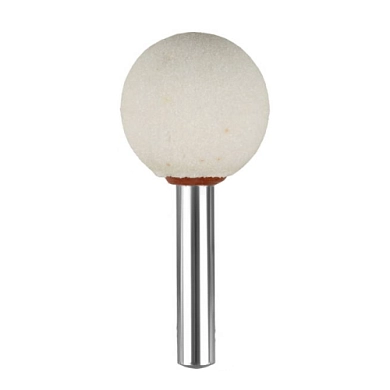 Шарошка корундовая сферич., диам 24мм, хв.6мм