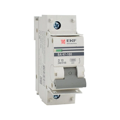 Автоматический выключатель ВА 47-100, 1P 100А (C) 10kA EKF PROxima