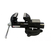 Тиски слесарные стальные повор. с наковал.+захват для труб и съемн. губк. 125мм (F-6540605) Forsage