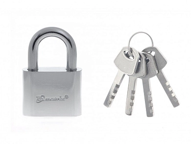 Замок навесной, хромированное покрытие 50мм (91801) MATRIX