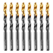 Сверло по металлу 9 мм, HSS-TiN, Golden Tip, 8 шт. (717221) DENZEL