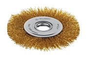 Щетка дисковая (гофр) d=125х22мм, латун.пров. 0.3мм (35171-125) ЗУБР