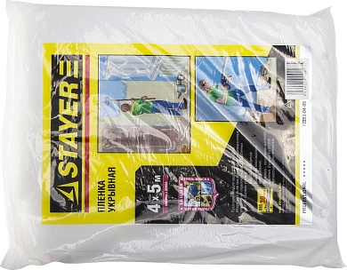 Пленка "PROFI" защитная укрывочная, LDPE, 30 мкм, 4 х 5 м (12253-04-05) STAYER