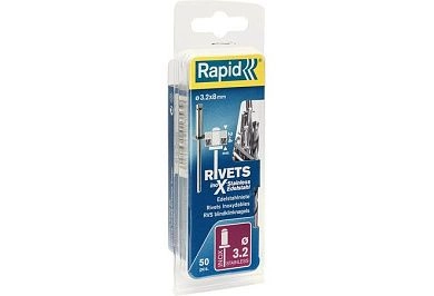 Заклепка вытяжная А2 DIN 7337 Ø 3.2x8мм, 50шт. (5000393) RAPID