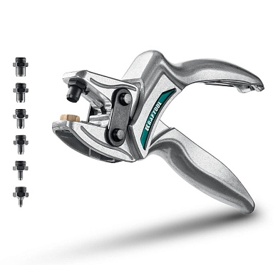 Дырокол для кожи мощный LPP-6 с набором насадок 1-6 мм (22952) KRAFTOOL