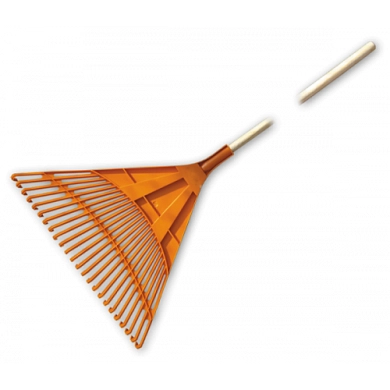 Грабли веерные пластмассовые 610мм. 24 зубцов с деревянным черенком (KT-CX24B) BRADAS