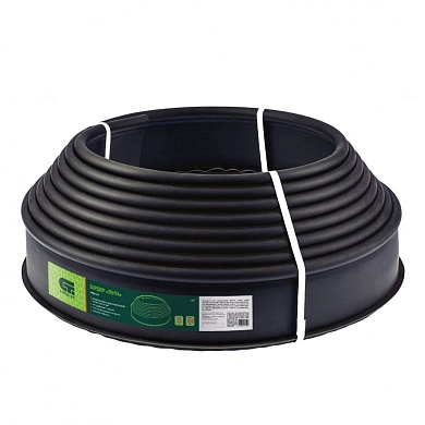 Бордюр "Ленточный", 10х1000 см, полиэтиленовый, черный (64550) СИБРТЕХ