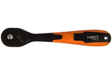 Трещотка 1/4", 72зуб., 150мм, изогнутая (08-514) Neo