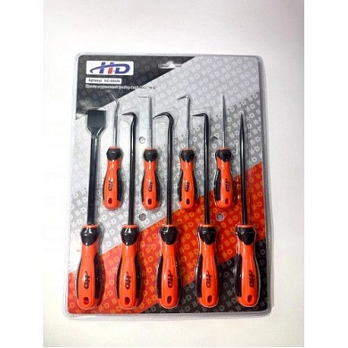 Крюки с рукояткой, короткие и длинные, 9пр., 40Cr (HD-08426) H-D