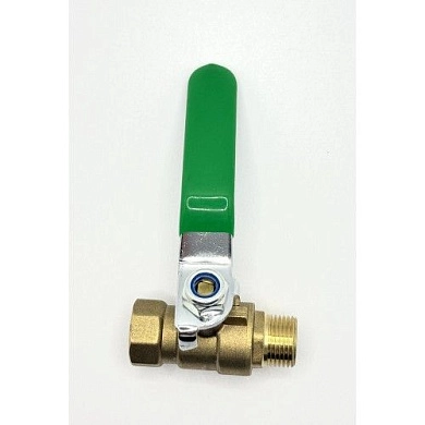 Кран шаровый, воздушный, с резьбами M3/8" x F3/8" (латунь) (HD-BV8-MF38) H-D