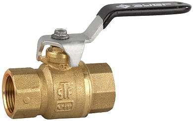 Кран шаровой полнопроходной "мама-мама", ручка, латунь DZR, 3/4" (4-51320-L-3/4) ЗУБР