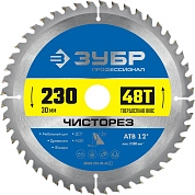 Диск по дереву пильный 48Т, 230х30мм,Чисторез, Профессионал (36905-230-30-48_z01) ЗУБР